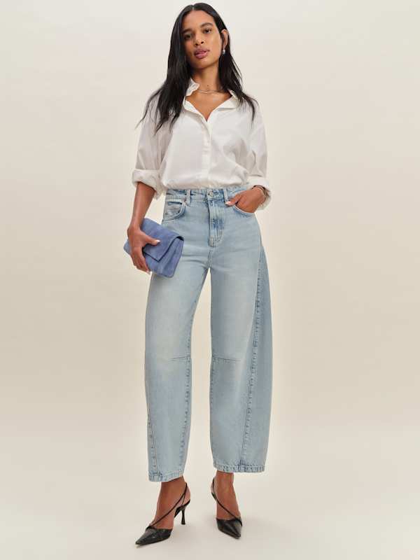 Tyler Mid Rise Barrel Jeans