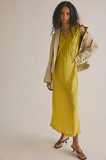 Me & You Satin Midi Slip Dress
