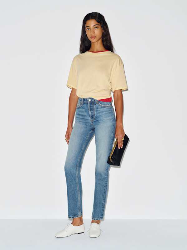 Cynthia High Rise Straight Jeans