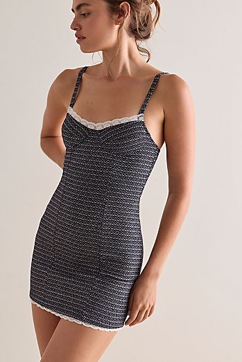 Only Hearts Love Letters Corset Mini Slip Dress