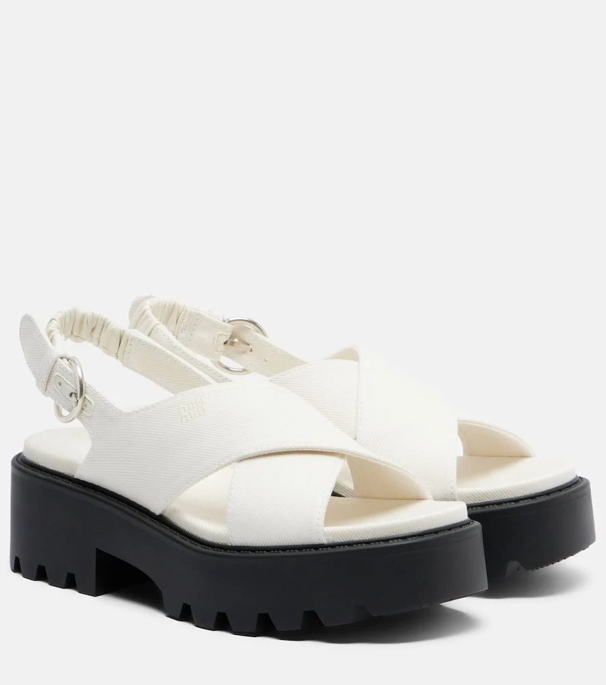 Miu Miu Gabardine Sandals