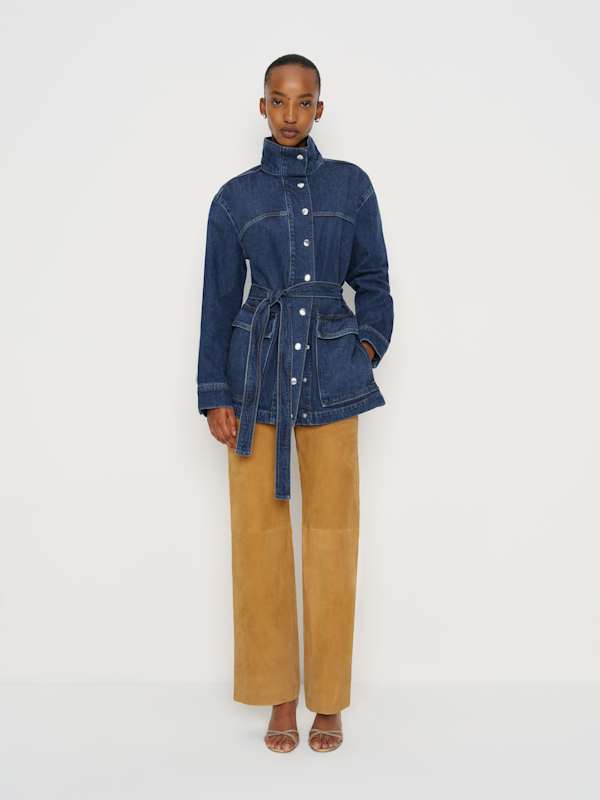 Drina Belted Denim Jacket