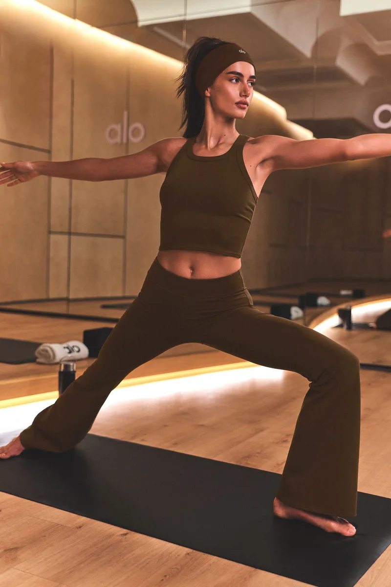 Airbrush Low-Rise Flare Legging (Regular) - Espresso