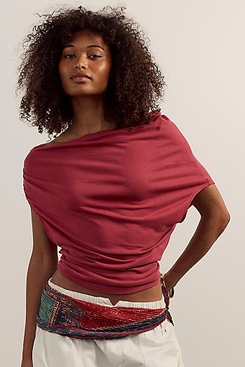 Blake Off-The-Shoulder Draped Top