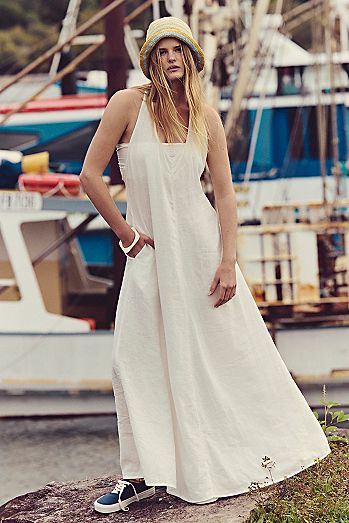 Sandshell Linen Easy Does It Maxi Dress