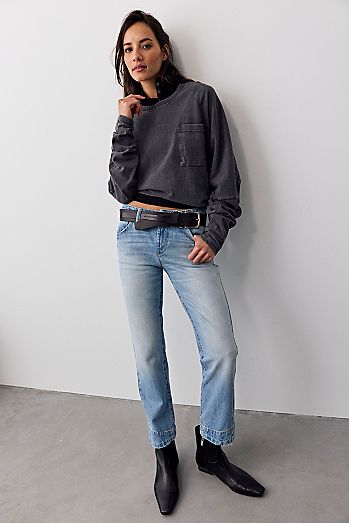 We The Free Leona Low-Rise Twisted Slim Jeans