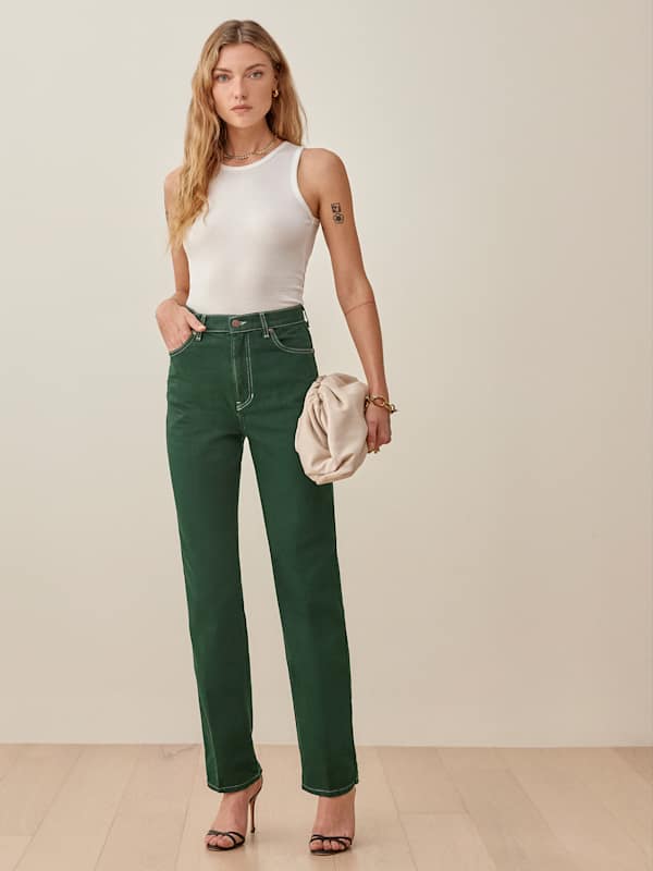 Cowboy High Rise Straight Jeans