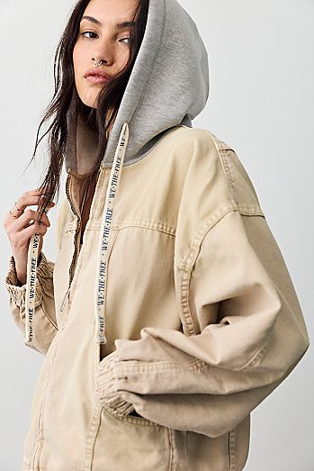We The Free Iggy Hooded Denim Jacket