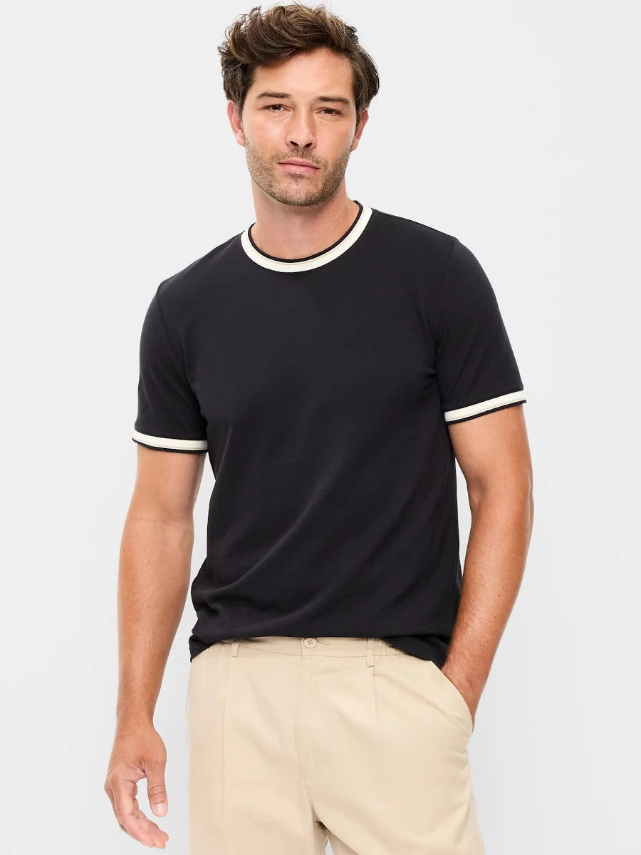Old Navy Men's Crew-Neck Pique T-Shirt
