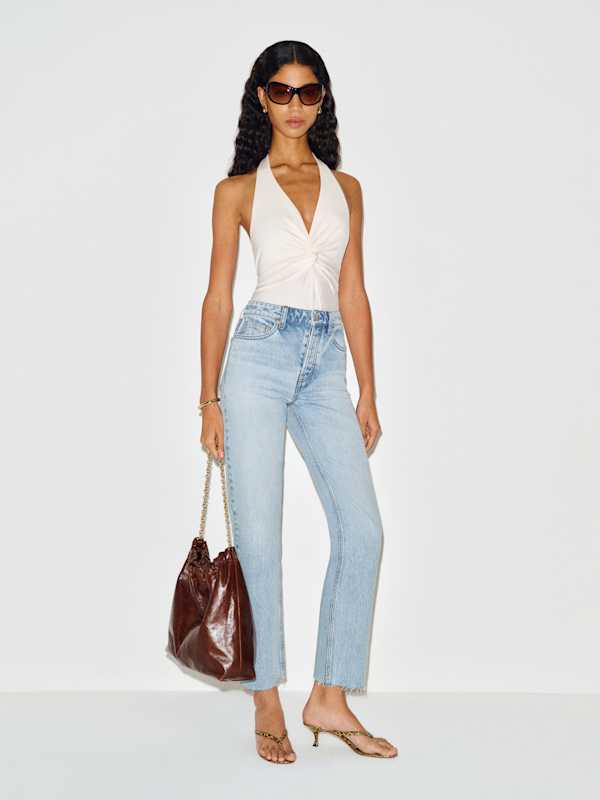Cynthia High Rise Straight Jeans