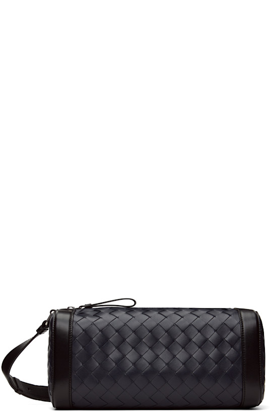 Bottega Veneta Navy & Black Brick Intrecciato Bag