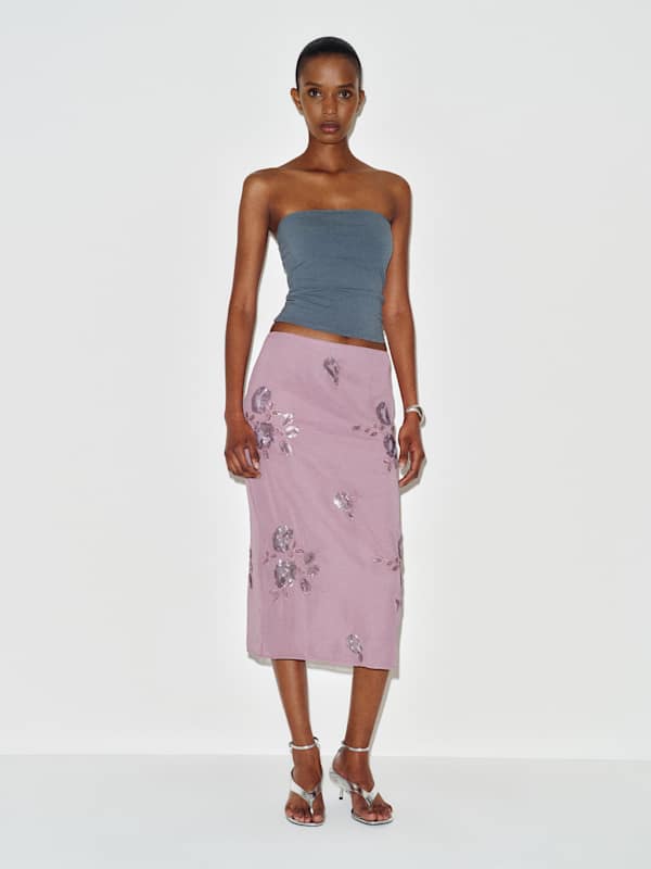 Helen Low Waist Midi Skirt