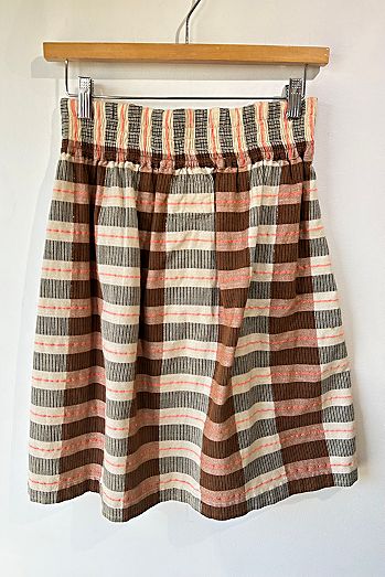 Ace & Jig Pink & Brown Striped Skirt Selected by The Curatorial Dept.
