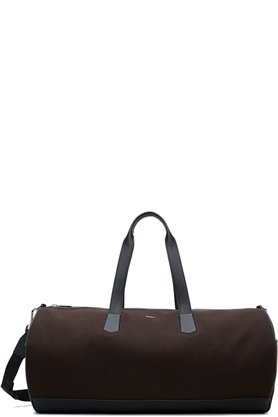 BOSS Brown Twill Duffle Bag