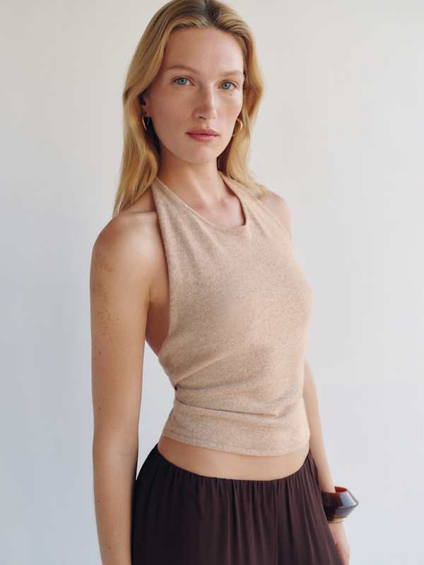 Quill Cashmere Halter Tank