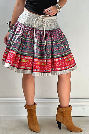 Vintage Hand Made Mini Wrap Skirt Selected by Anna Corinna