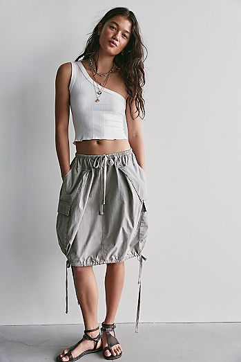 We The Free Arlo Cargo Midi Skirt