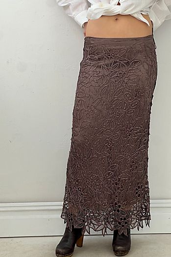 Vintage Silk Hand Made Lacy Skirt Selected by Anna Corinna