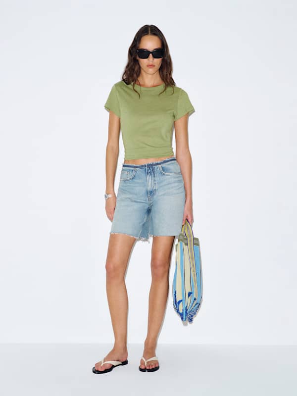Raye Mid Rise 6” Jean Shorts