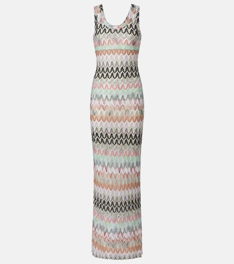 Missoni Women's Viscose and Cotton Lamé Lace Long Dress