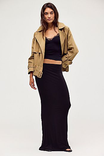 Norma Kamali Obie Long Skirt