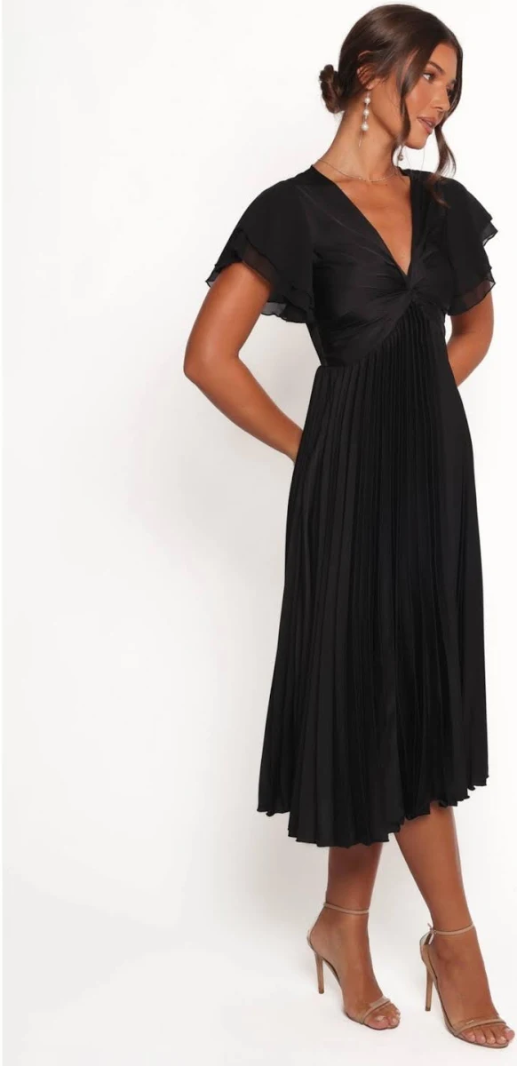 Petal & Pup Women's Nova Flutter Sleeve Midi Dress