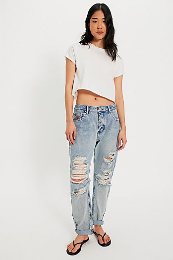 OneTeaspoon Messed Up Saints Boyfriend Jeans