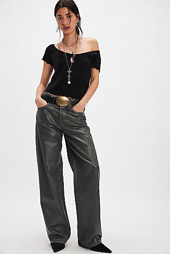 Closed Nikka Wide-Leg Coated Jeans