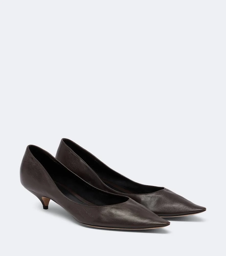 The Row Women's Liisa Kitten Pump in Brown