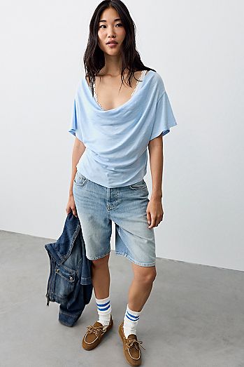 We The Free Waterfall Cowl-Neck Top