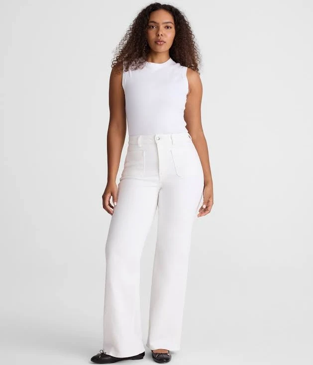 Madewell Women's Curvy Emmy Wide-Leg Super Stretch Denim Jeans