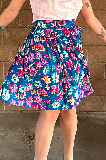 1980s Ungaro Floral Ruffled Skirt Selected by Personal Choice