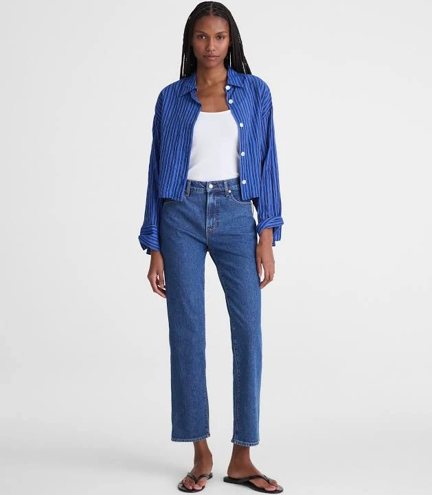 Madewell Women's Longline Straight Crop Jeans