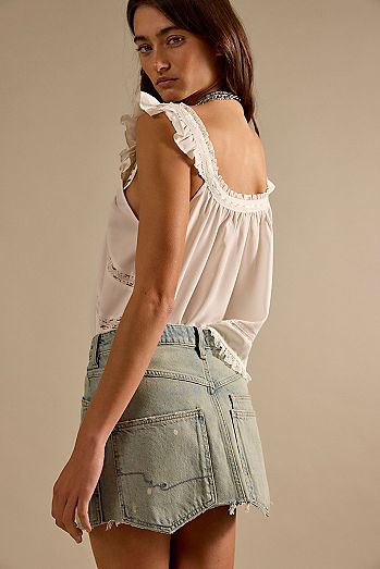 We The Free Dolly Denim Mini Skirt