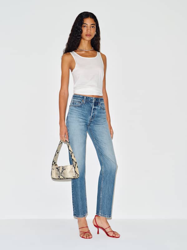 Cynthia High Rise Straight Jeans