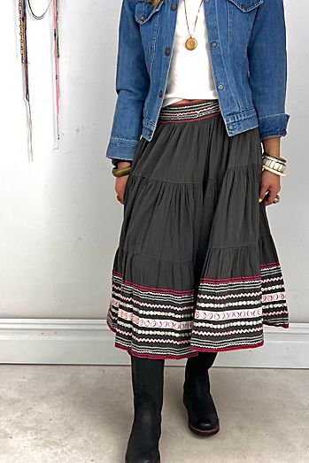 Vintage Tiered Ribbon Skirt Selected by Anna Corinna