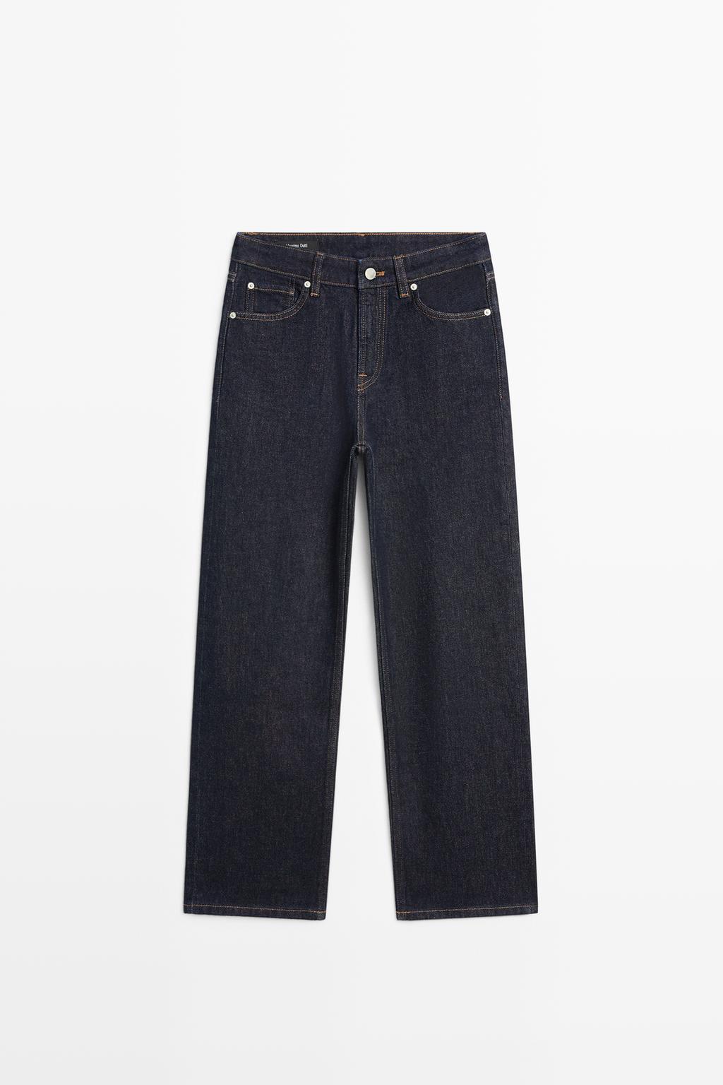 High-waist cropped straight-leg jeans