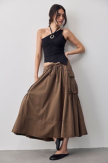 We The Free Trailblazer Cargo Midi Skirt