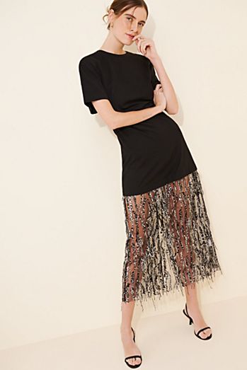 Saemdi Ruched T-Shirt Dress