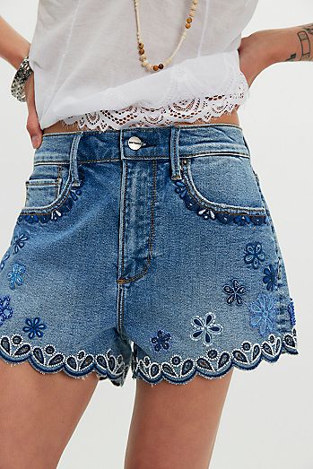 Driftwood Goldie Embroidered Shorts