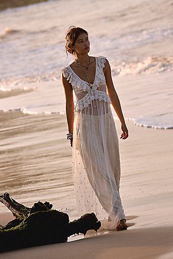 Rosy Days Maxi Slip Dress