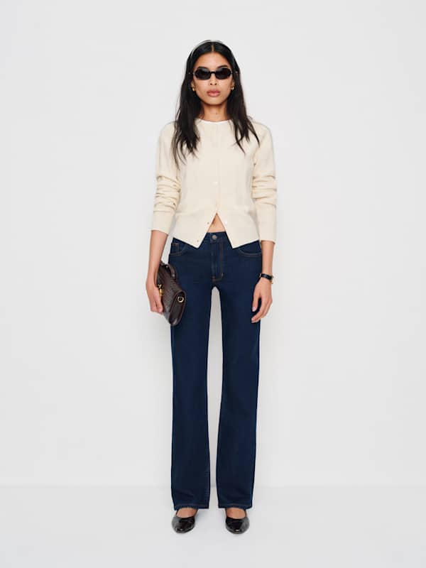 Elton Mid Rise Super Stretch Straight Jeans