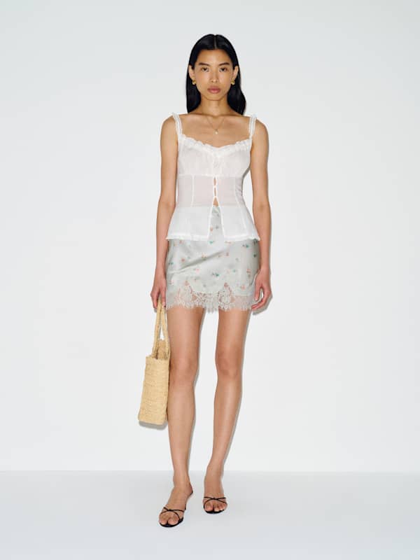 Carolina Silk Mini Skirt