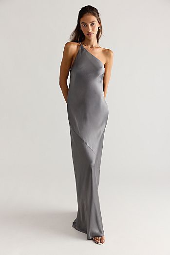 Shona Joy La Lune One-Shoulder Maxi Dress