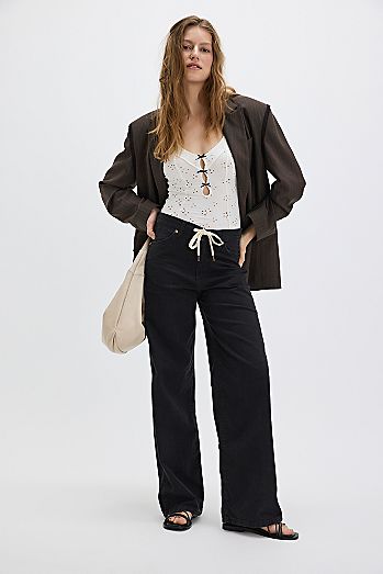 Wrangler Tie Front Loose Jeans