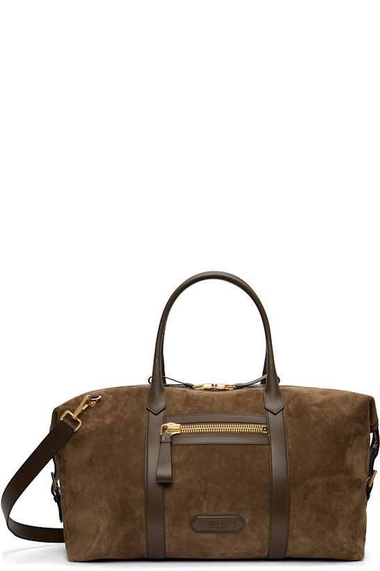 TOM FORD Taupe Buckley Holdall Duffle Bag