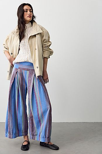 Can't Hide Wide-Leg Pull-On Harem Pants