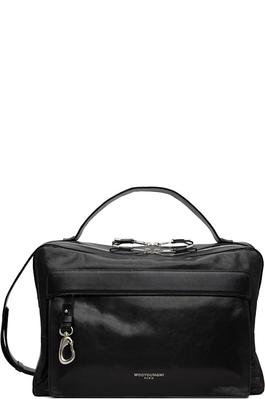 WOOYOUNGMI Black Leather Crossbody Bag