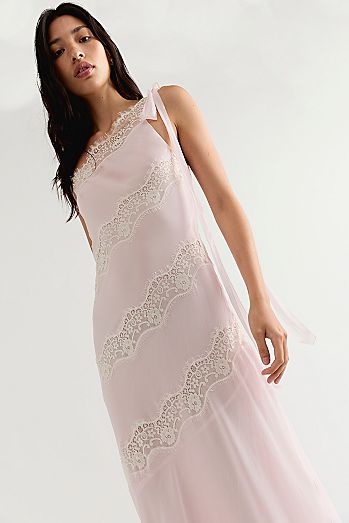 For Love & Lemons Marcella One-Shoulder Maxi Dress