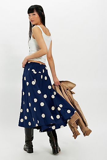 Betty Drop-Waist Midi Skirt